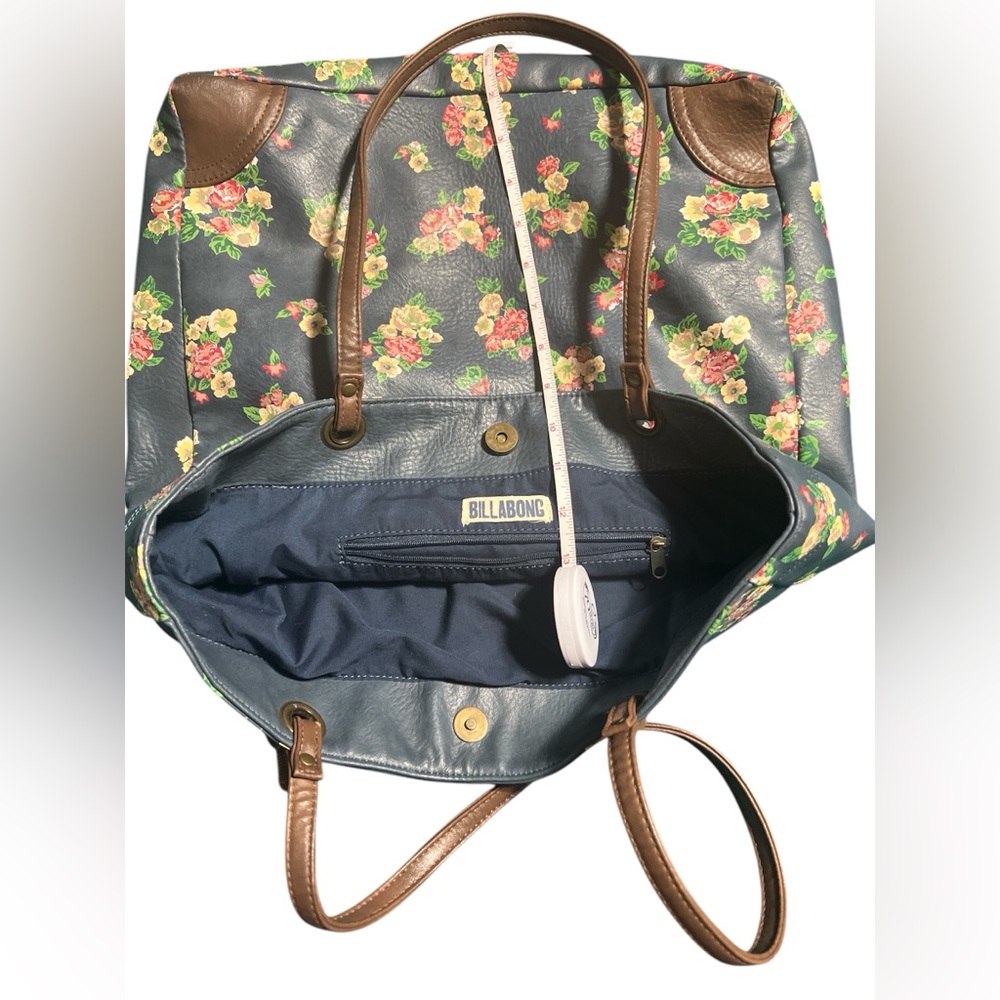 Floral Billabong tote bag polyvinyl ladies teens - Picture 3 of 7